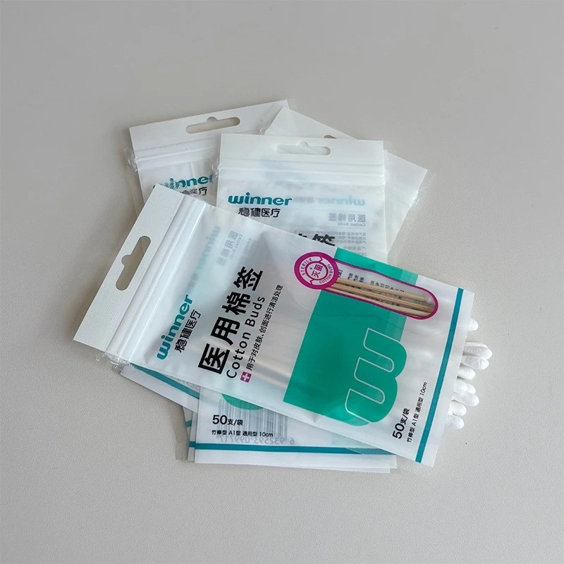Cotton swab packaging plastic bag